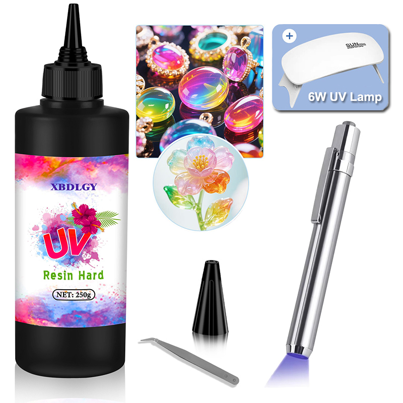 Uv Resin Clear Hard - 200g/250g/500g UV 수지 하드 접착제 DIY