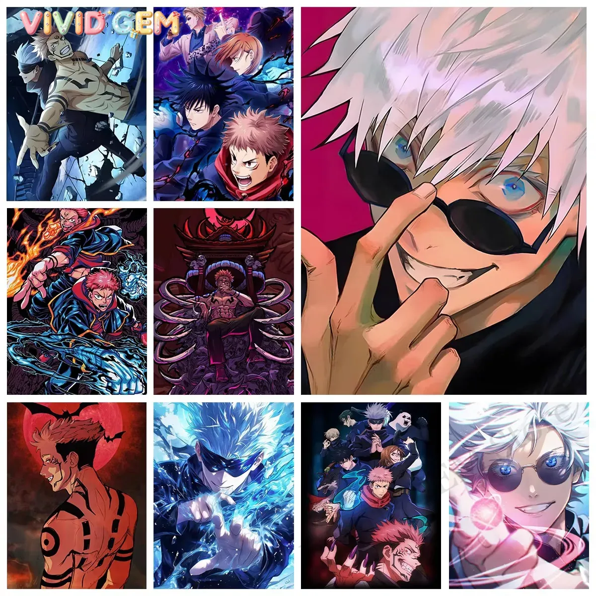 Resin Art Gift - VIVID GEM 다이아몬드 페인팅 Jujutsu Kaisen