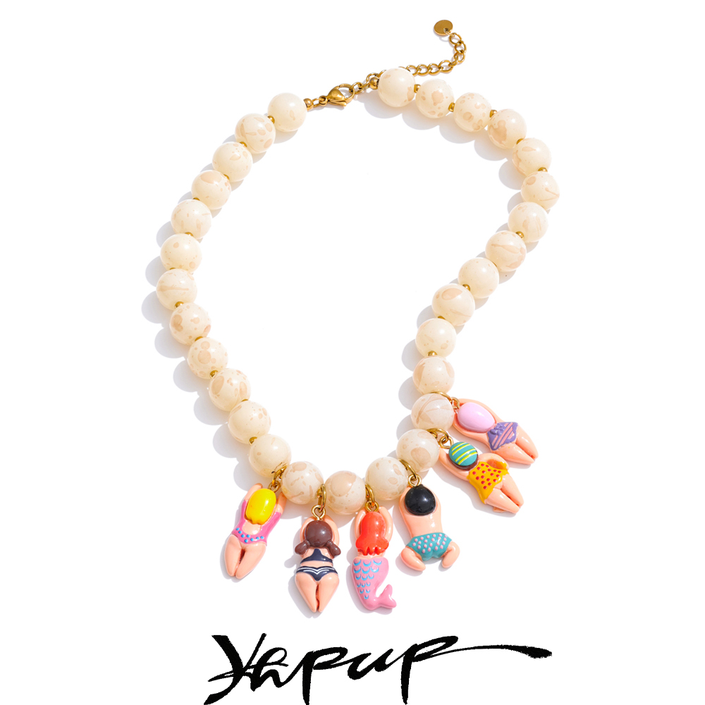 Resin Art Necklace - Yhpup 세련된 독특한 수제 보석 유리