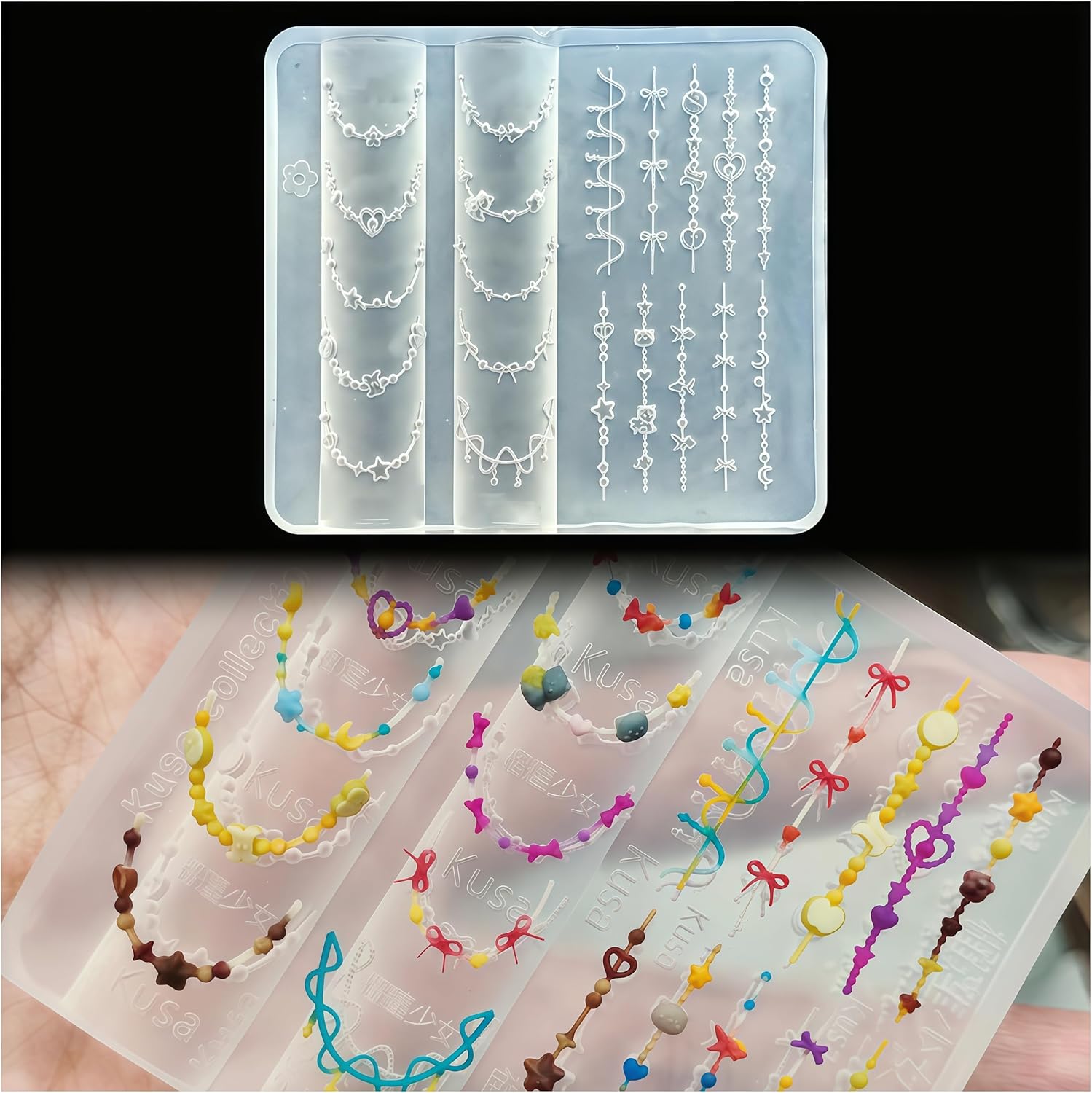 Resin Art Necklace - 3D 비즈 목걸이 젤 네일 아트