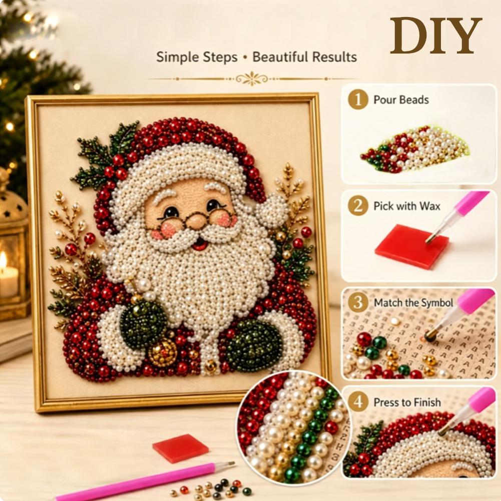 크리스마스 산타클로스 진주 아트 DIY 키트 액자형 비 - Resin Art Gift 리뷰 및 가격