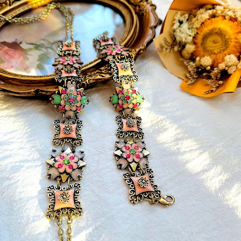 레트로 패션 목걸이 팔찌 주얼리 세트 중세 궁전 스타일 - Resin Art Necklace 리뷰 및 가격