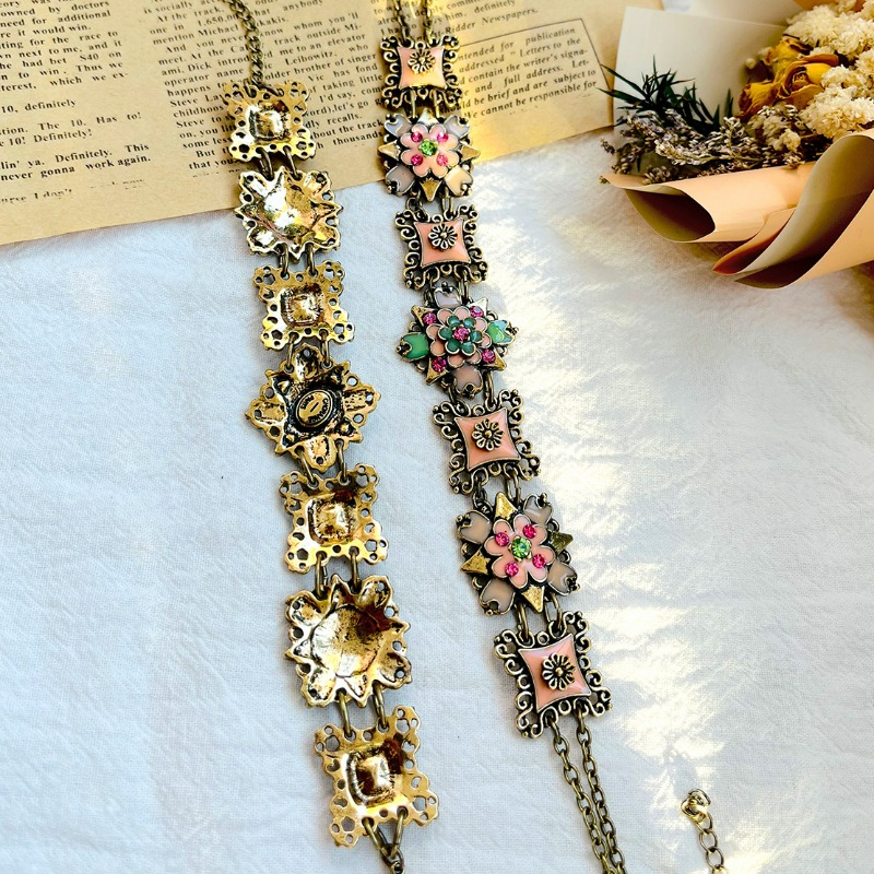 레트로 패션 목걸이 팔찌 주얼리 세트 중세 궁전 스타일 - Resin Art Necklace 리뷰 및 가격