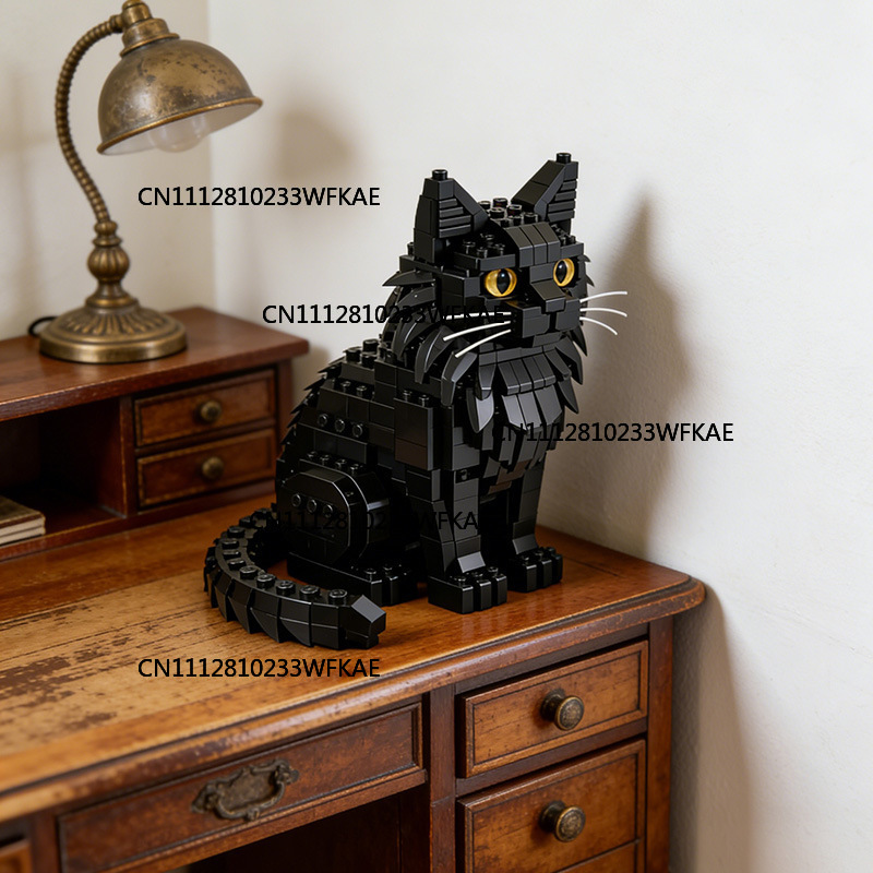동물 모양 조립 블록 메인쿤 고양이 모델 아트 장식품  - Resin Art Gift 리뷰 및 가격