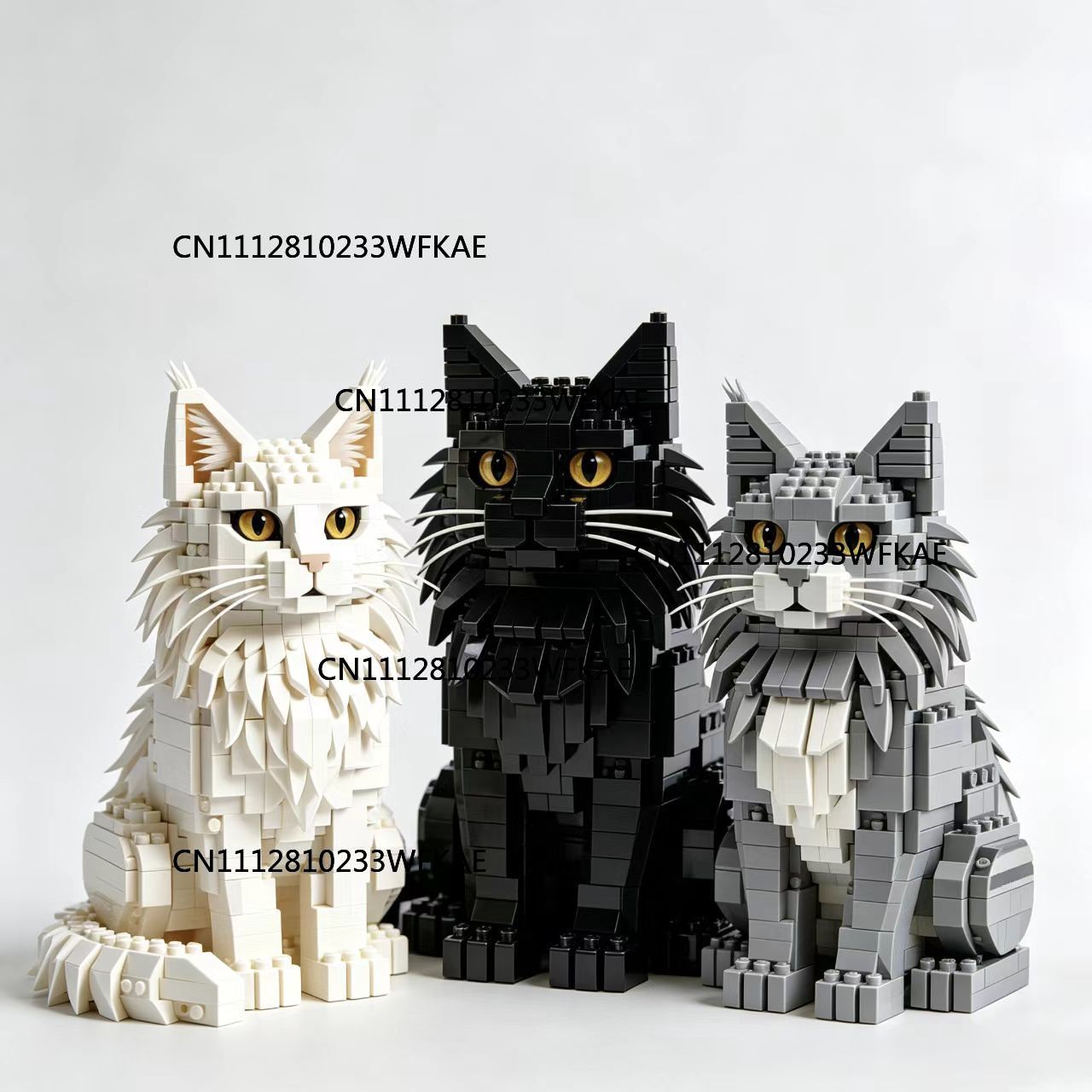 동물 모양 조립 블록 메인쿤 고양이 모델 아트 장식품  - Resin Art Gift 리뷰 및 가격