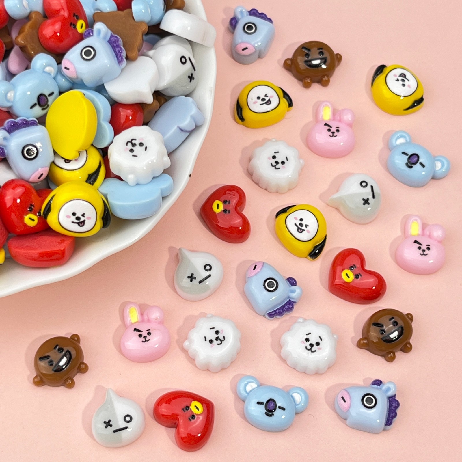 B T 21 치미 코야 RJ 슈키 타타 쿠키 네일 참  - Resin Art Gift 리뷰 및 가격