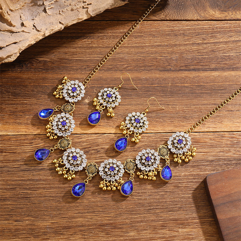 킴야드 에스닉 빈티지 라인스톤 물방울 목걸이 귀걸이 세 - Resin Art Necklace 리뷰 및 가격