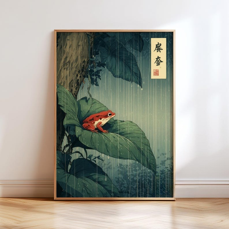 프레임리스, 1개 일본 개구리 캔버스 벽 예술 그림,  - Resin Art On Canvas 리뷰 및 가격