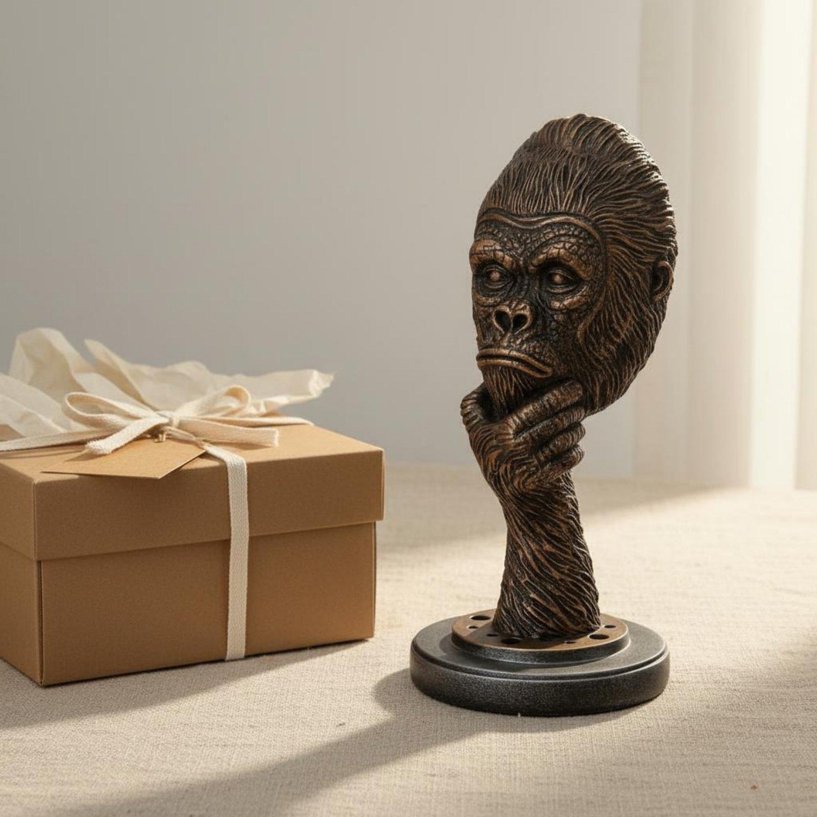 생각하는 고릴라 조각상, 특별한 선물 아이디어, 고릴라 - Resin Art Unique Ideas 리뷰 및 가격