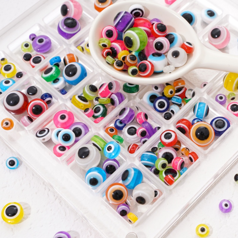 25개 12mm 레진 악마의 눈 비즈 멀티컬러 DIY  - Resin Art Necklace 리뷰 및 가격