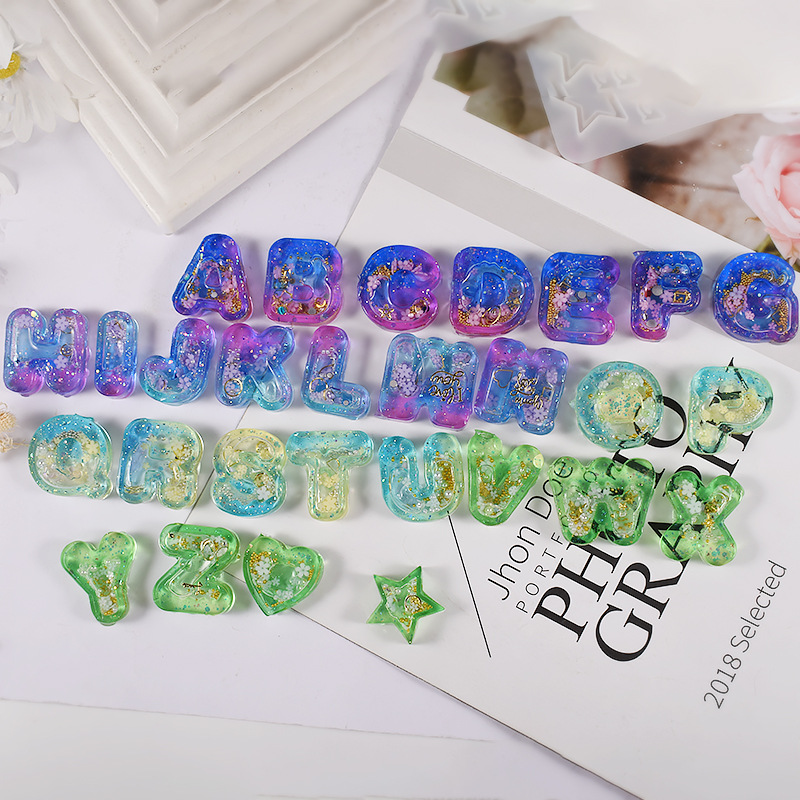 DIY 수지 아트 아이스크림 편지 실리콘 금형 Quic - Resin Art Letter Keychain 리뷰 및 가격