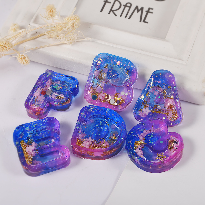 DIY 수지 아트 아이스크림 편지 실리콘 금형 Quic - Resin Art Letter Keychain 리뷰 및 가격