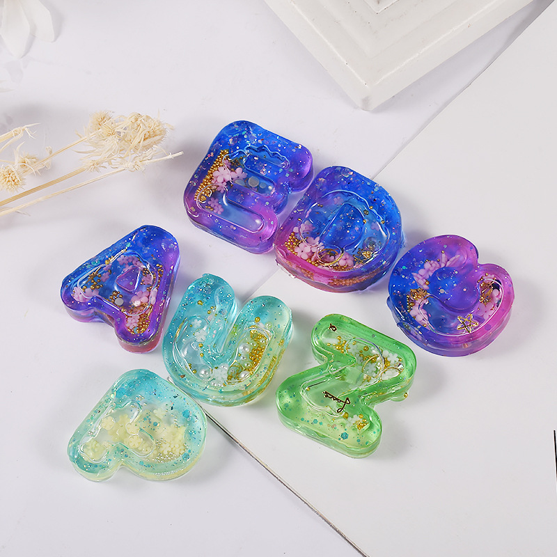 DIY 수지 아트 아이스크림 편지 실리콘 금형 Quic - Resin Art Letter Keychain 리뷰 및 가격